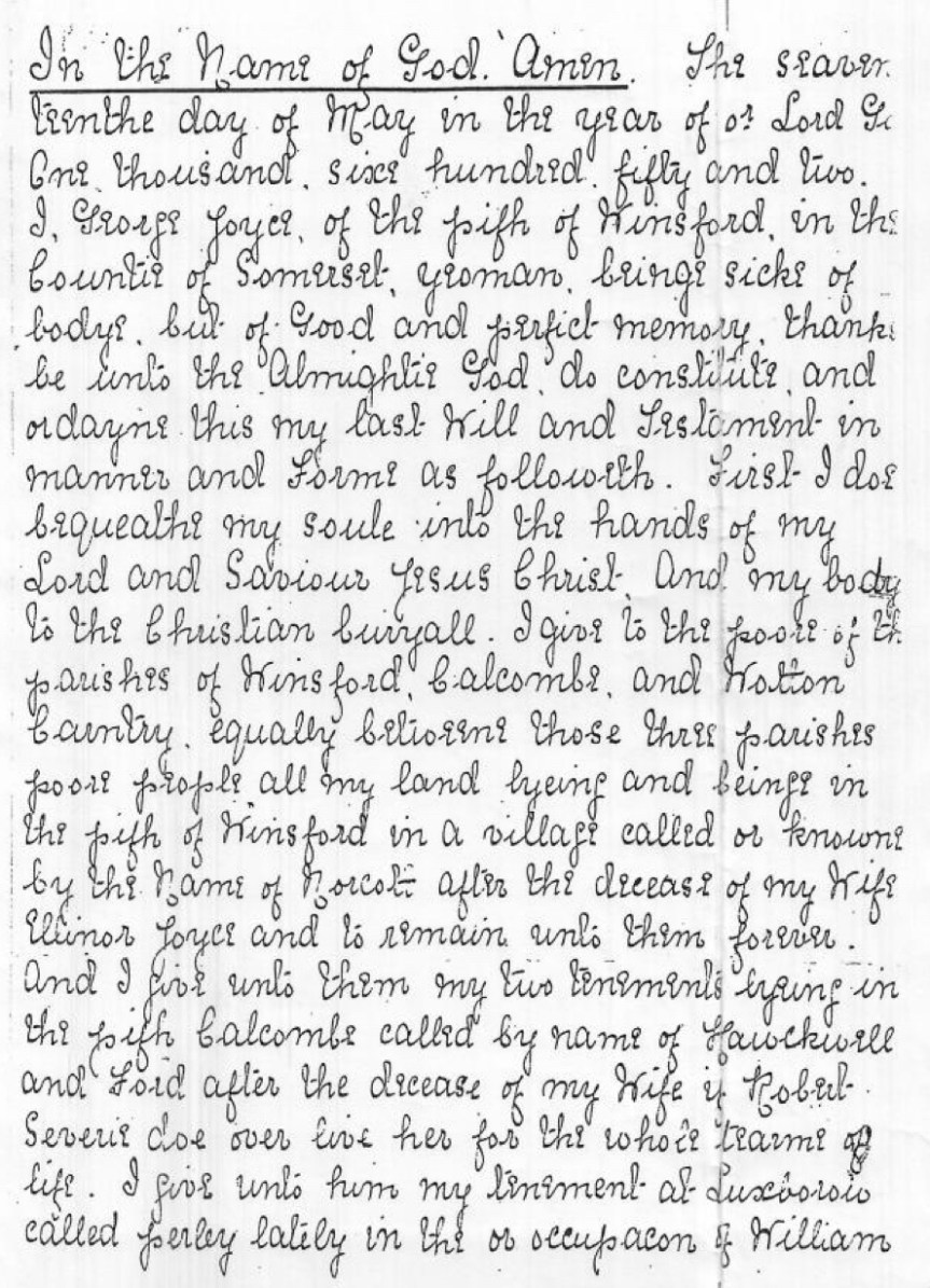 The George Joyce&nbsp;Bequest