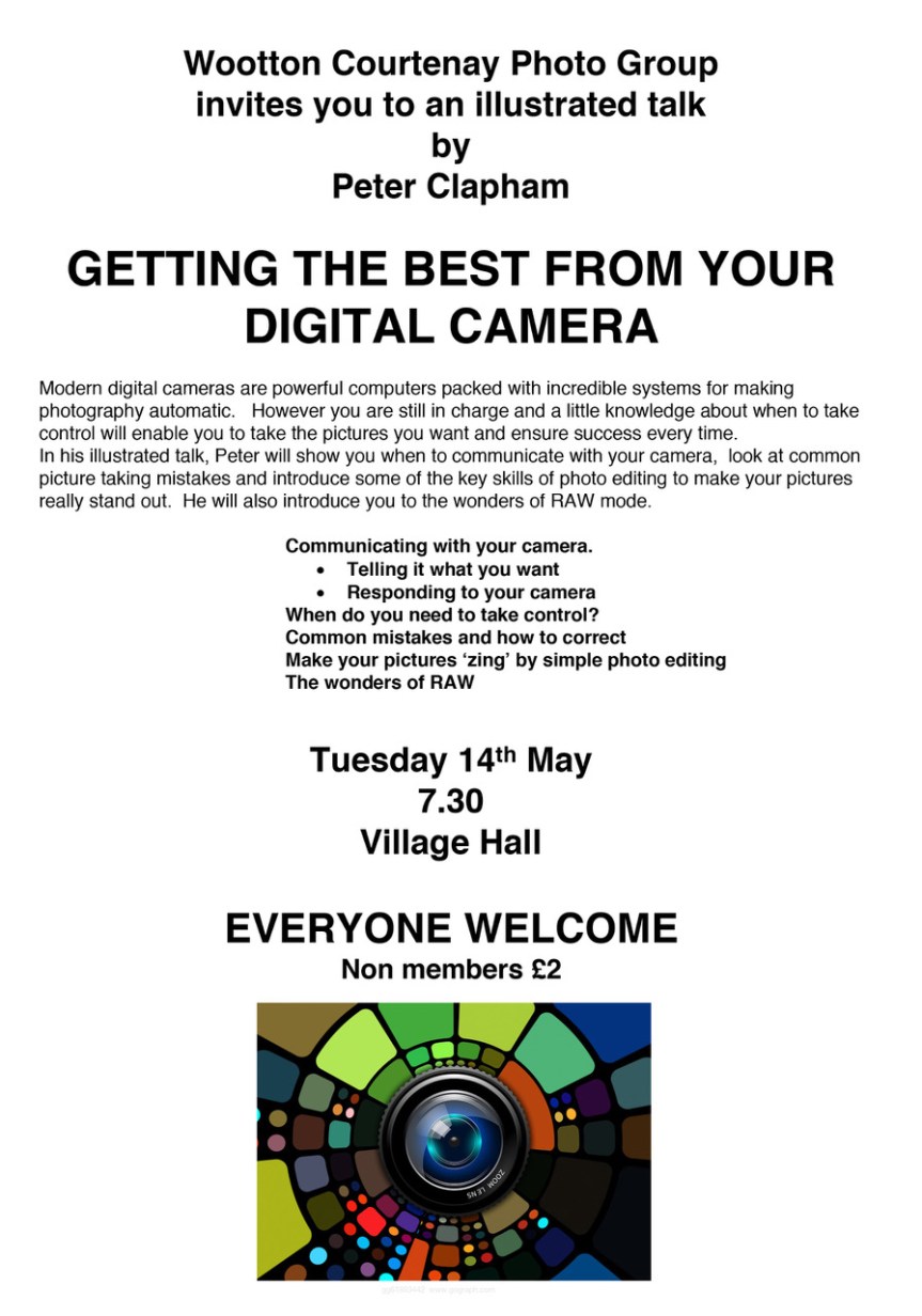 Photo Group Talk – ‘Getting The Best From Your Digital&nbsp;Camera’