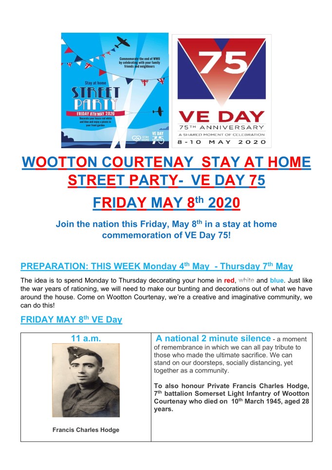VE Day Stay at Home Party May 2020